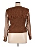 Express 100% Recycled Polyester Brown Long Sleeve Blouse Size XL - photo 2