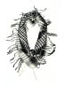 D&Y Houndstooth Black Scarf One size - photo 1