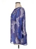 Lane Bryant 100% Polyester Blue 3/4 Sleeve Blouse Size 14 - 16 Plus - photo 5