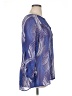 Lane Bryant 100% Polyester Blue 3/4 Sleeve Blouse Size 14 - 16 Plus - photo 4