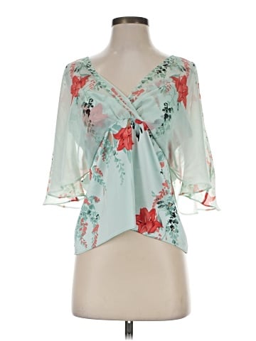 White House Black Market 3/4 Sleeve Blouse (view 1)