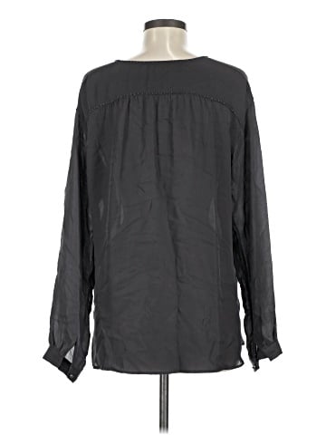 Vince. Long Sleeve Silk Top (view 2)