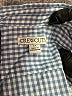 Crewcuts 100% Cotton Checkered-gingham Blue Long Sleeve Button-Down Shirt Size 6 - 7 - photo 3