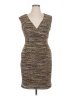 Connected Apparel 100% Polyester Tweed Brown Cocktail Dress Size 14 - photo 1