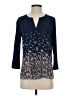 Market and Spruce 100% Polyester Blue 3/4 Sleeve Blouse Size S - photo 1