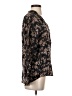 Vince. 100% Silk Floral Black Long Sleeve Silk Top Size XS - photo 4
