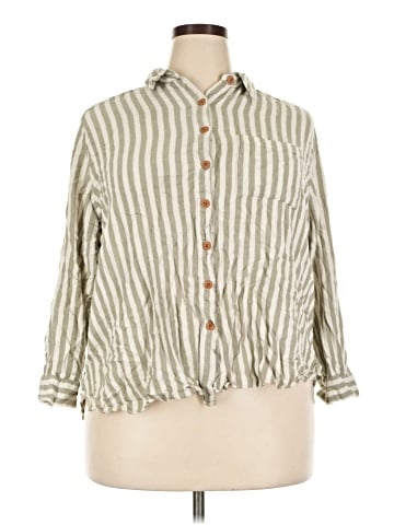 Jane and Delancey 3/4 Sleeve Button-Down Shirt (view 1)