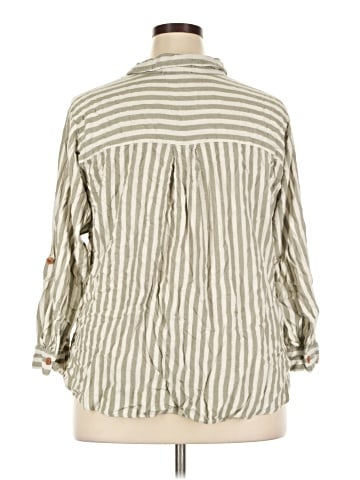 Jane and Delancey 3/4 Sleeve Button-Down Shirt (view 2)