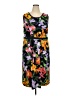 Lands' End Tropical Black Casual Dress Size 22W - photo 1