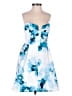Keepsake 100% Polyester Print Blue Cocktail Dress Size S - photo 1