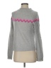 Saks Fifth Avenue Chevron-herringbone Gray Turtleneck Sweater Size XS - photo 1