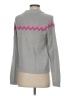 Saks Fifth Avenue Chevron-herringbone Gray Turtleneck Sweater Size XS - photo 2