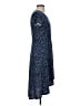 Olivia Grey Polka Dots Blue Casual Dress Size S - photo 4