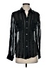 Le Superbe 100% Silk Black Long Sleeve Silk Top Size 2 - photo 1