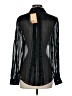 Le Superbe 100% Silk Black Long Sleeve Silk Top Size 2 - photo 2