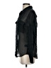 Le Superbe 100% Silk Black Long Sleeve Silk Top Size 2 - photo 5