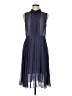 H&M 100% Polyester Polka Dots Blue Casual Dress Size 10 - photo 1