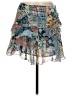 Primark 100% Polyester Paisley Blue Casual Skirt Size 8 - photo 1