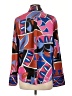 Maison d' Amelie Print Blue Long Sleeve Blouse Size L - photo 2