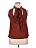 MNG Brown Sleeveless Blouse Size 10 - photo 1
