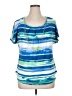 I.N. Studio Blue Short Sleeve T-Shirt Size XL - photo 1