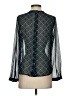 Who What Wear 100% Polyester Argyle Teal Long Sleeve Blouse Size XS - photo 2