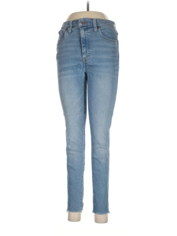 Madewell 10" High-Rise Skinny Jeans in Ainsworth Wash: Raw-Hem Edition (view 1)