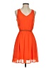 BCX 100% Polyester Solid Orange Casual Dress Size XS - photo 1