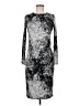 Zara Graphic Silver Cocktail Dress Size M - photo 1