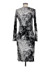 Zara Graphic Silver Cocktail Dress Size M - photo 2