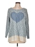 Style&Co Hearts Blue Pullover Sweater Size L - photo 1