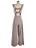 Sugar Lips 100% Polyester Solid Gray Jumpsuit Size S - photo 2
