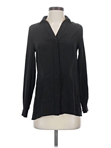 ALLSAINTS Long Sleeve Silk Top (view 1)