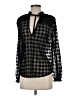 Zara Houndstooth Black Long Sleeve Blouse Size S - photo 1