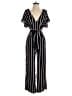 Lush Stripes Black Jumpsuit Size S - photo 1
