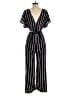 Lush Stripes Black Jumpsuit Size S - photo 2