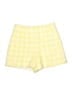 Veronica Beard Checkered-gingham Yellow Shorts Size 2 - photo 1