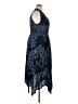 BILA 100% Rayon Paisley Blue Cocktail Dress Size XXL - photo 4
