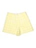 Veronica Beard Checkered-gingham Yellow Shorts Size 2 - photo 2