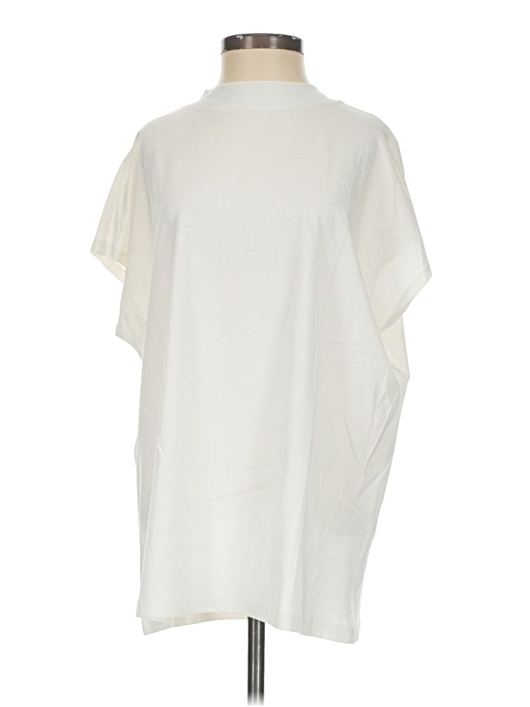 Weekday Short Sleeve Turtleneck: Ivory Tops - Size Small