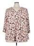 Lane Bryant Print Ivory 3/4 Sleeve Blouse Size 22 - 24 Plus - photo 1