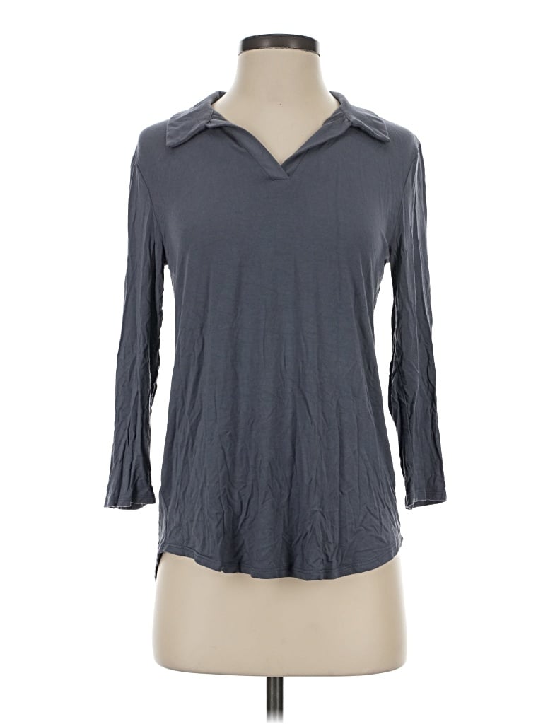 Pre-owned West Kei Long Sleeve Polo Shirt In Gray