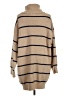 Pull&Bear Stripes Tan Turtleneck Sweater Size S - photo 2