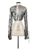 House of CB 100% Polyester Metallic Silver Long Sleeve Top Size S - photo 2