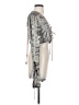 House of CB 100% Polyester Metallic Silver Long Sleeve Top Size S - photo 4