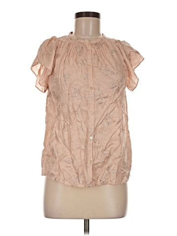Rebecca Taylor Short Sleeve Silk Top (view 1)