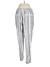 Garnet Hill 100% Linen Stripes Silver Linen Pants Size 4 - photo 2