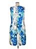 Eliza J Print Blue Casual Dress Size 16 - photo 2