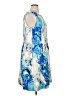 Eliza J Print Blue Casual Dress Size 16 - photo 4