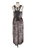 Pol 100% Polyester Paisley Gray Casual Dress Size M - photo 2